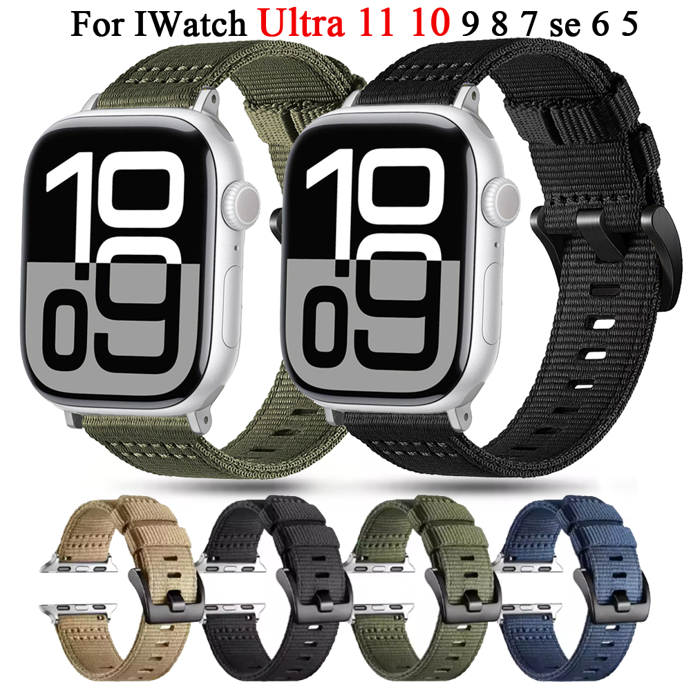 Canvas Strap Watch - for Apple watch Straps 45mm 46mm