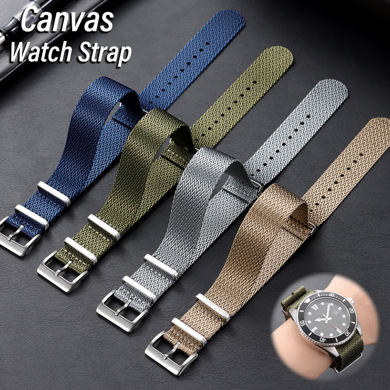 Canvas Strap Watch - Canvas Nylon Watch Band 18mm 20mm