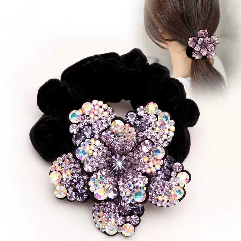 Women Rhinestone Scrunchies Ve - Silicone Band Women recensione e prezzo