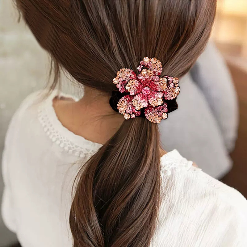 Women Rhinestone Scrunchies Ve - Silicone Band Women recensione e prezzo