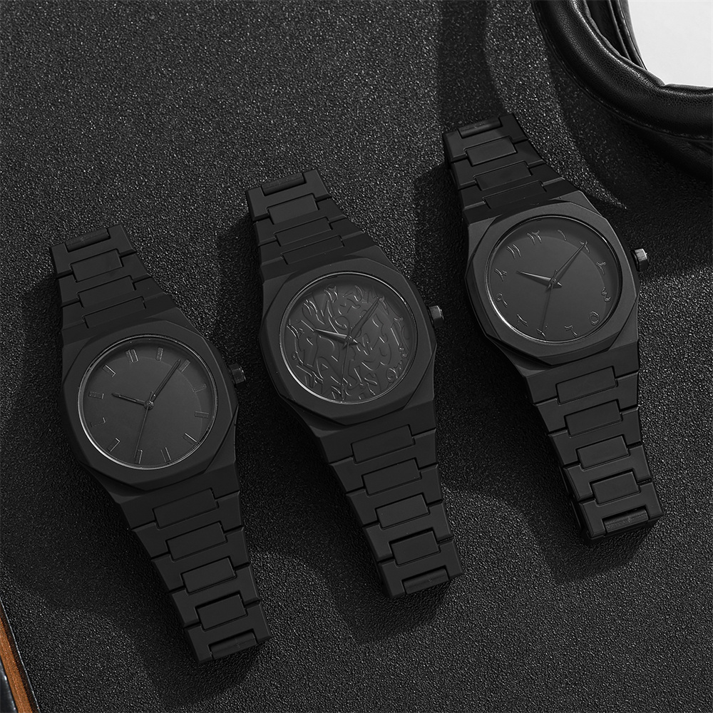 Men's Fashion Simple Black Lar - Butterfly Clasp Deployant recensione e prezzo