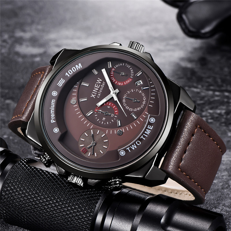 Original XINEW Brand Men Watch - Leather Watch Band Men recensione e prezzo