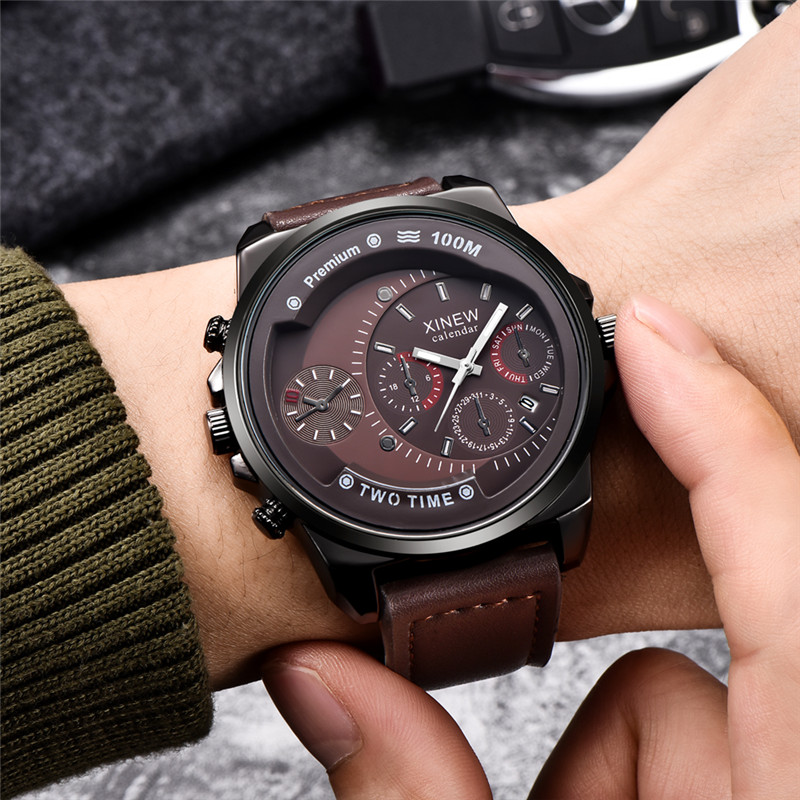 Original XINEW Brand Men Watch - Leather Watch Band Men recensione e prezzo