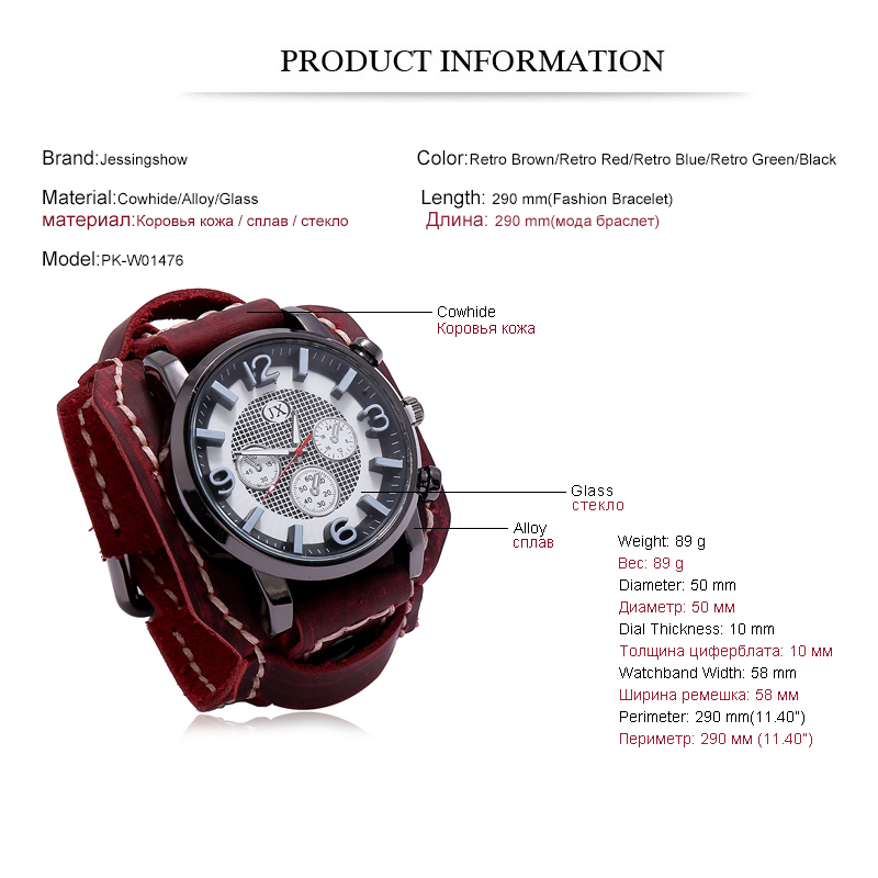 New Retro Mens Watches Genuine - Leather Watch Band Men recensione e prezzo