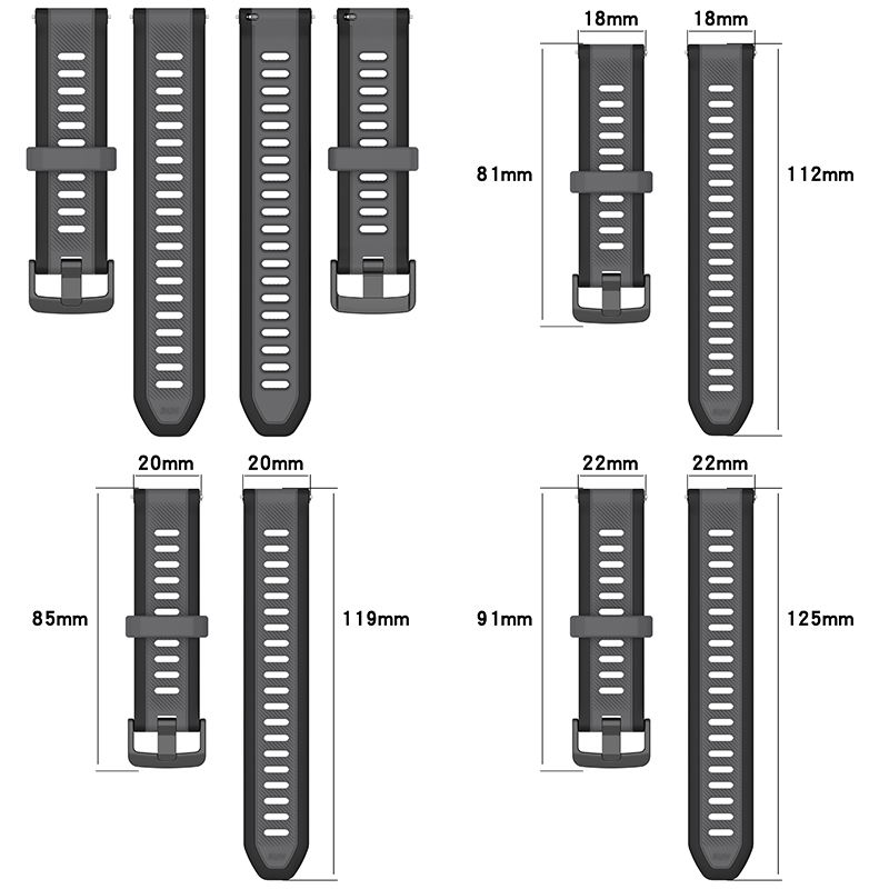 22mm 20mm 18mm Texture Silicon - Silicone Watch Band 22Mm recensione e prezzo