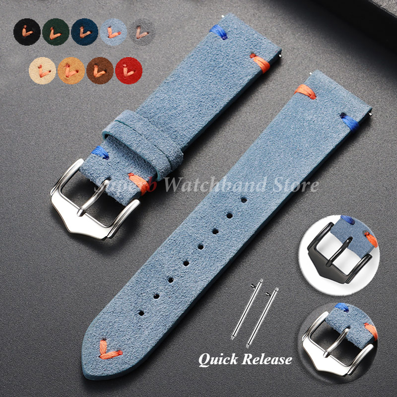 Suede Leather Watch Strap 18mm - Suede Strap Watch recensione e prezzo