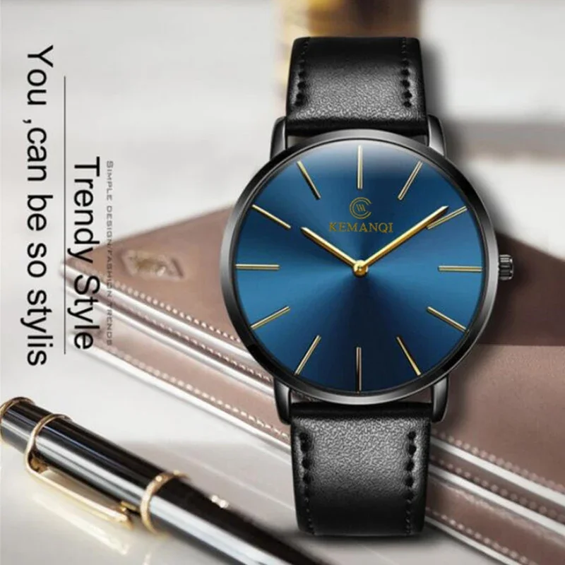 Fashion Ultra Thin Men's Quart - Leather Watch Band Men recensione e prezzo