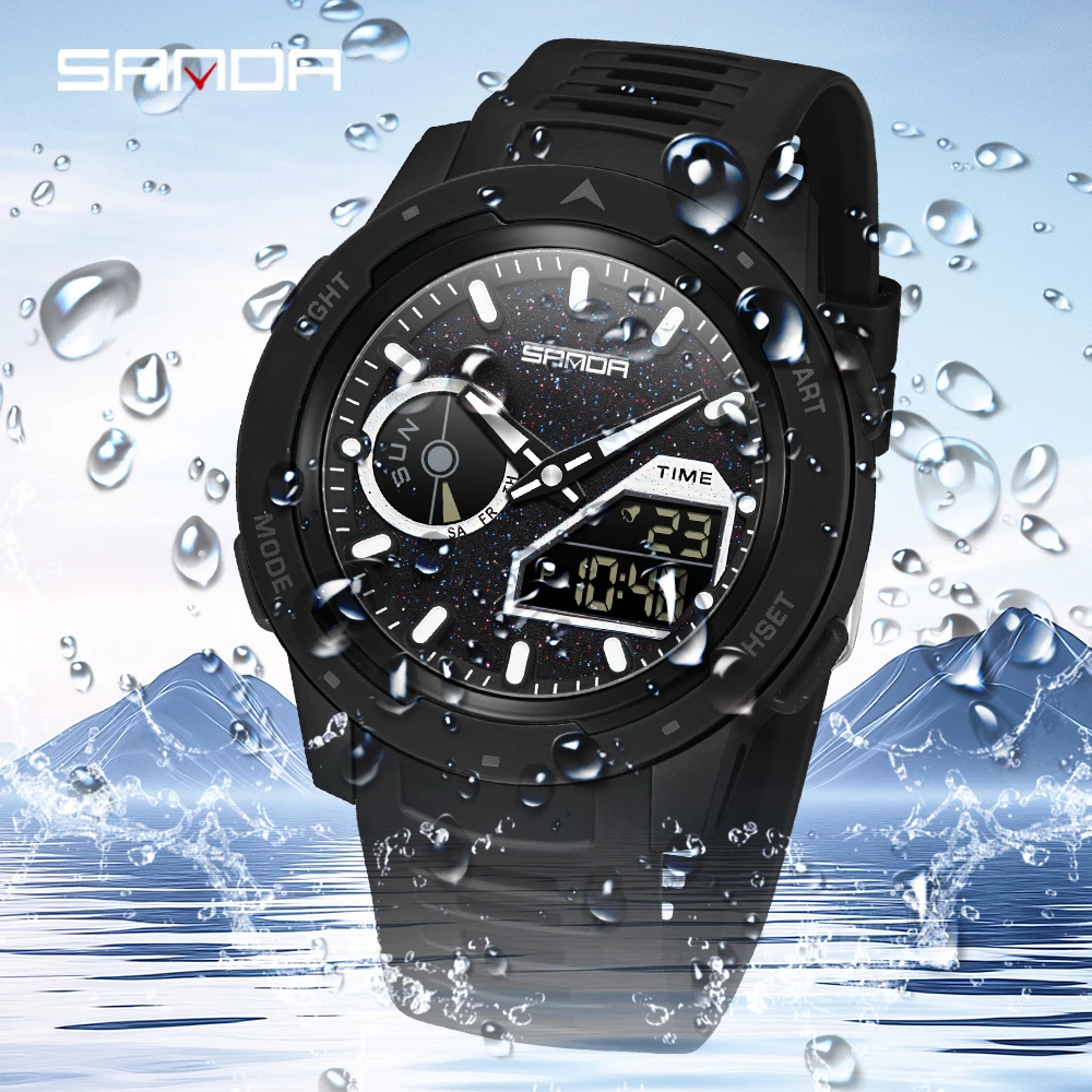 SANDA new men's fluorescent wa - Rubber Strap Diver recensione e prezzo