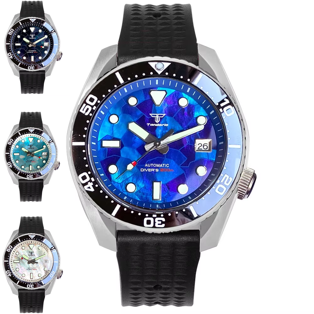 Tandorio 42.5mm Japan NH35A Au - Rubber Strap Diver recensione e prezzo
