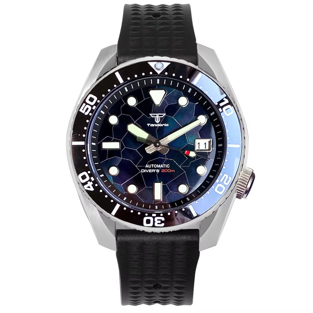 Tandorio 42.5mm Japan NH35A Au - Rubber Strap Diver recensione e prezzo