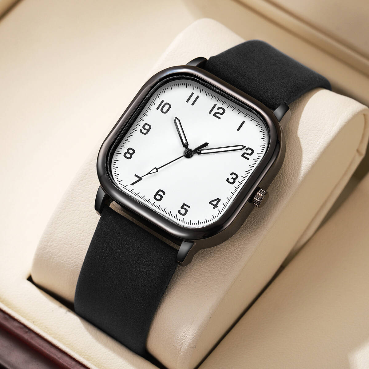 Fashion Square Men Watches Sim - Leather Watch Band Men recensione e prezzo