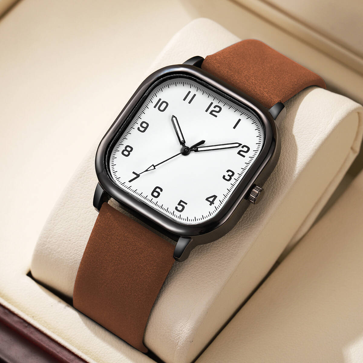 Fashion Square Men Watches Sim - Leather Watch Band Men recensione e prezzo