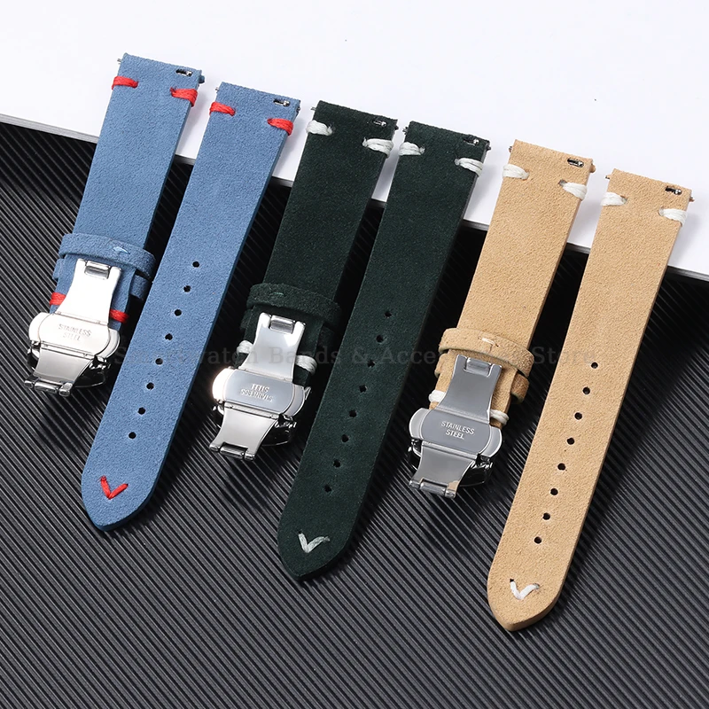 18mm 20mm 22mm Suede Stitching - Suede Strap Watch recensione e prezzo
