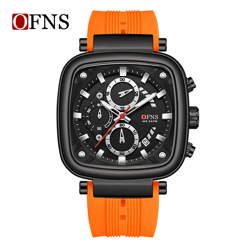 OFNS square waterproof sports  - Rubber Strap Diver recensione e prezzo