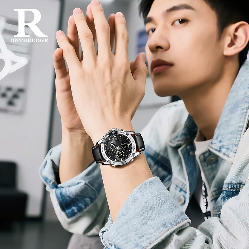 Fashion Men’s Big Face Quartz  - Leather Watch Band Men recensione e prezzo