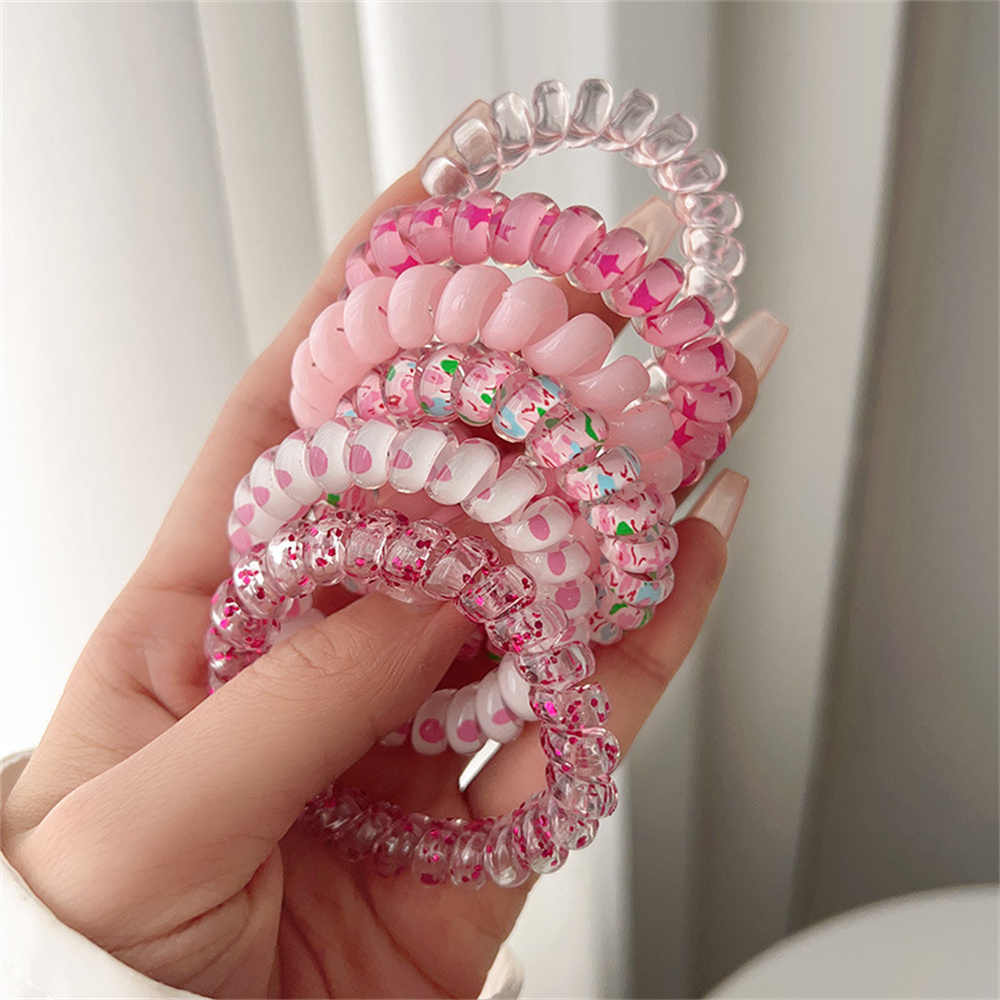 6pcs Sweet Cute Colorful Spira - Silicone Band Women recensione e prezzo
