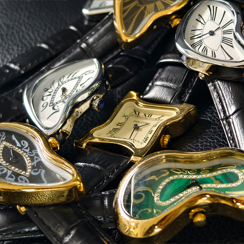 Surrealist Art Melting Clock W - Leather Watch Band Men recensione e prezzo