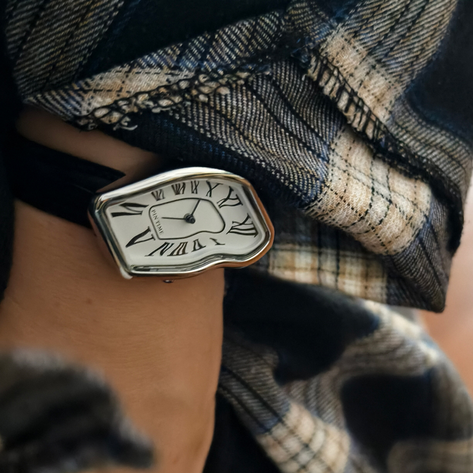 Surrealist Art Melting Clock W - Leather Watch Band Men recensione e prezzo