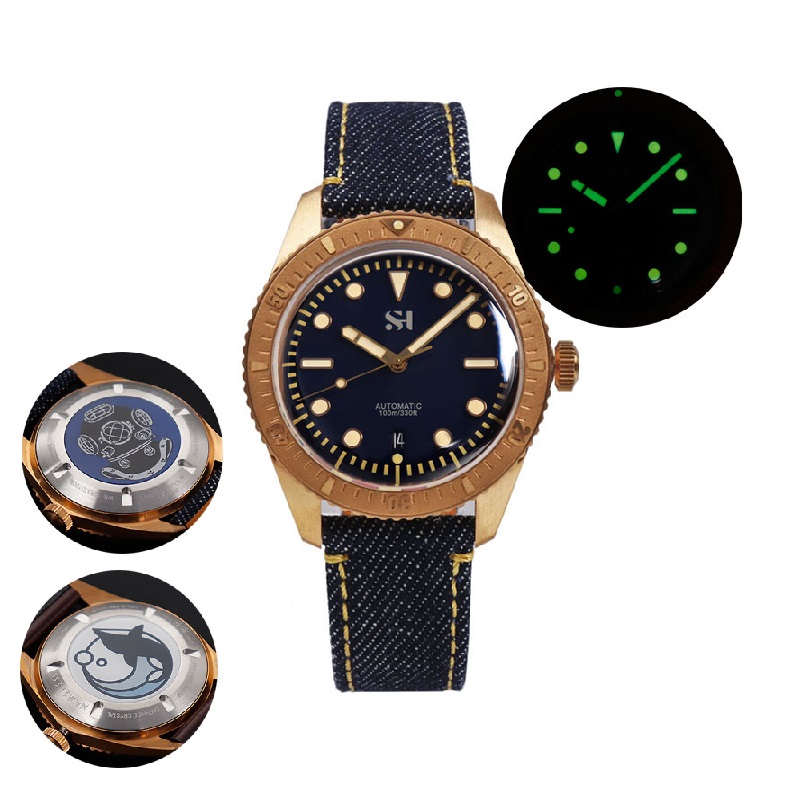 42mm Bronze Mens Watch Mechani - Canvas Strap Watch recensione e prezzo