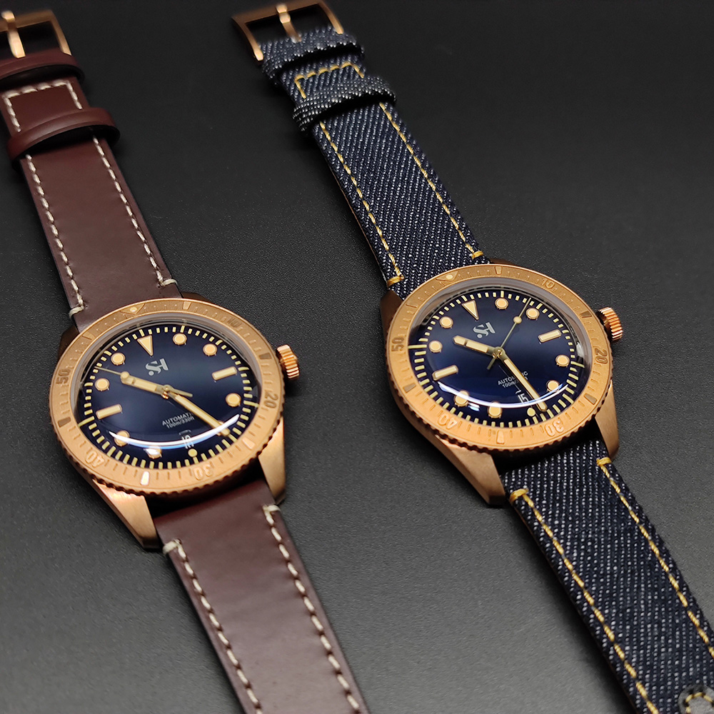 42mm Bronze Mens Watch Mechani - Canvas Strap Watch recensione e prezzo