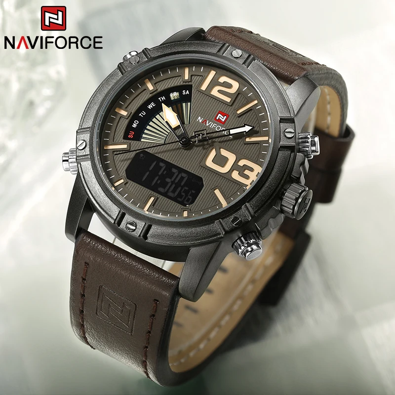 NAVIFORCE Top Brand Men Watch  - Leather Watch Band Men recensione e prezzo