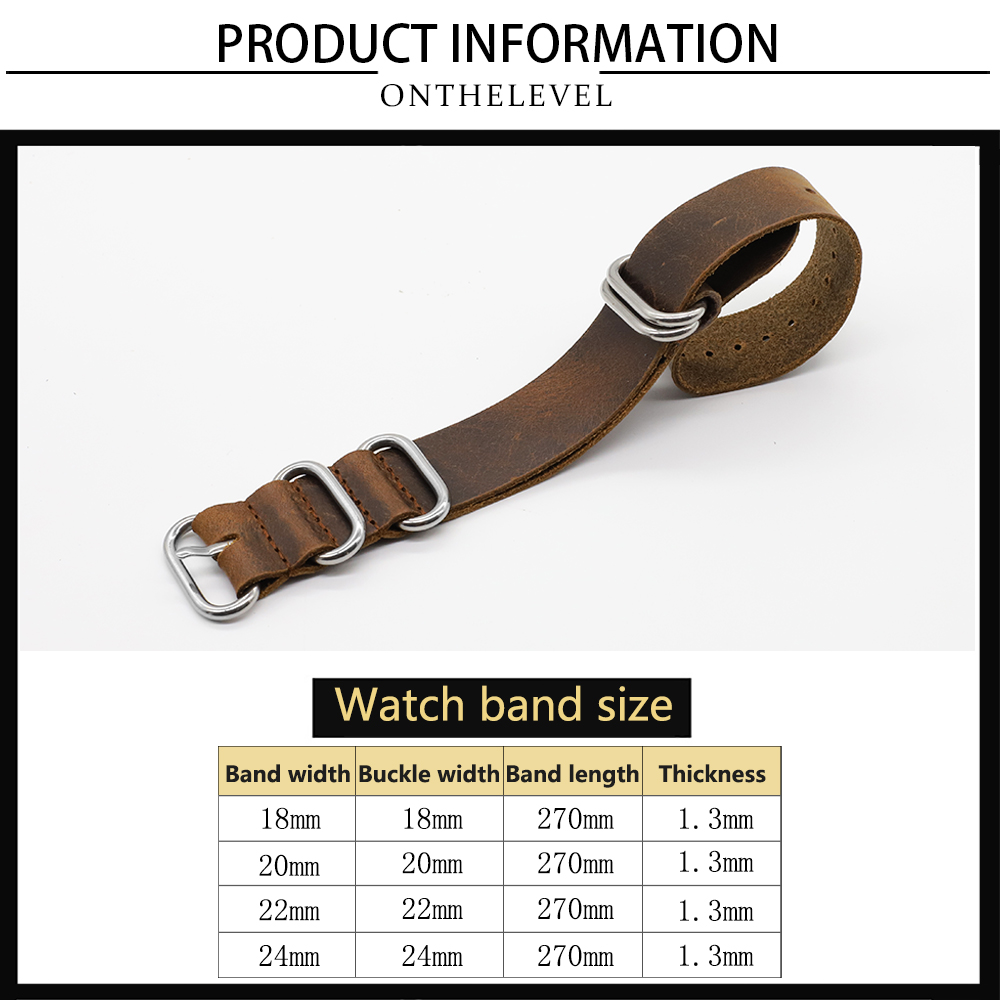 Genuine Leather Watch Band 18m - Nato Strap Nylon recensione e prezzo