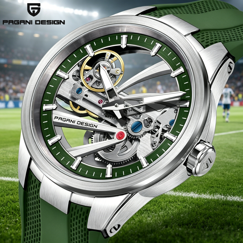 Green Skeleton PAGANI DESIGN P - Rubber Strap Diver recensione e prezzo