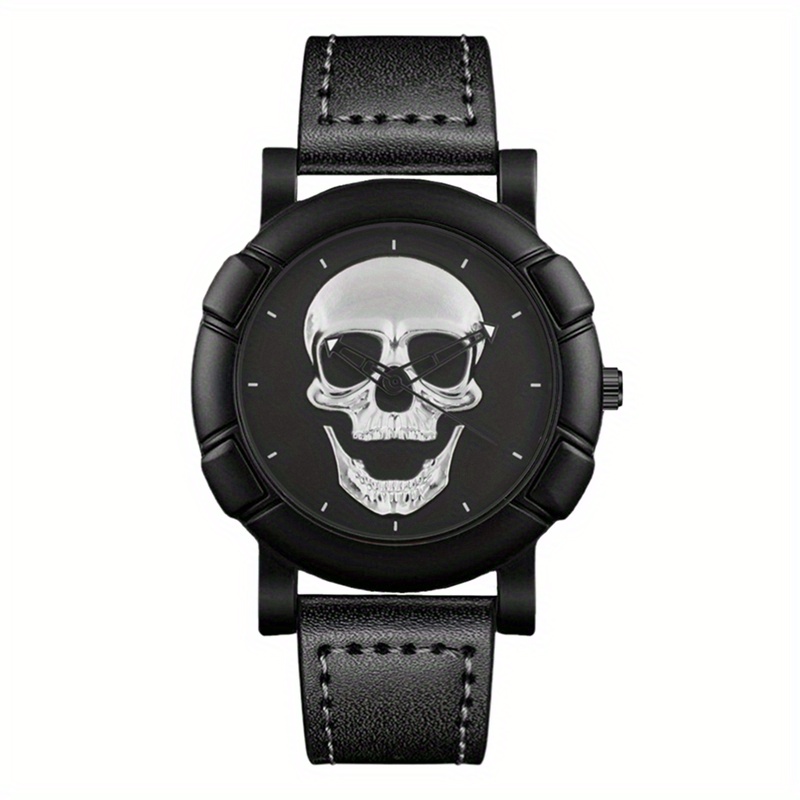 Skull Pattern Multi Display Po - Leather Watch Band Men recensione e prezzo