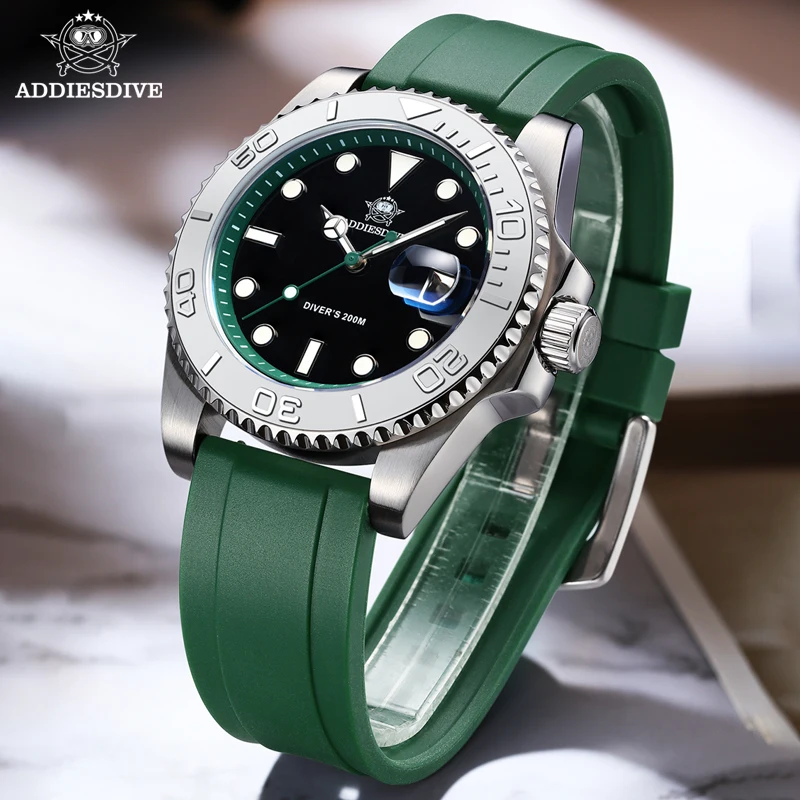 ADDIESDIVE Rotatable Ceramic B - Rubber Strap Diver recensione e prezzo