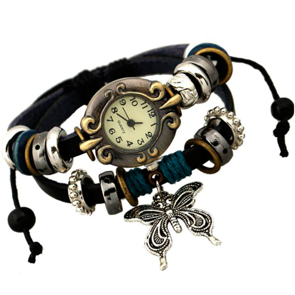 Handmade Butterfly Beads Brace - Leather Watch Band Men recensione e prezzo