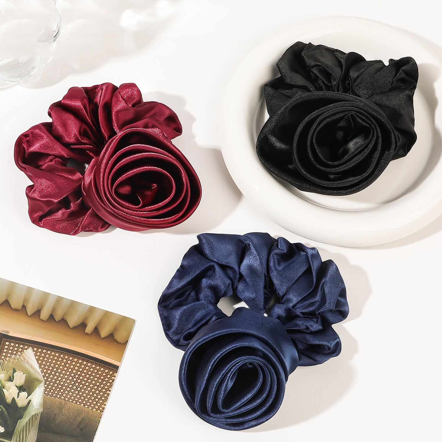Korean Women Rose Elastic Hair - Silicone Band Women recensione e prezzo