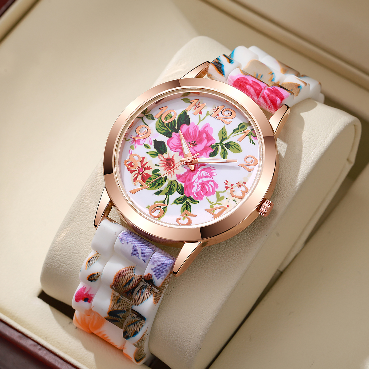 Fashion Flowers Printed Women  - Silicone Band Women recensione e prezzo