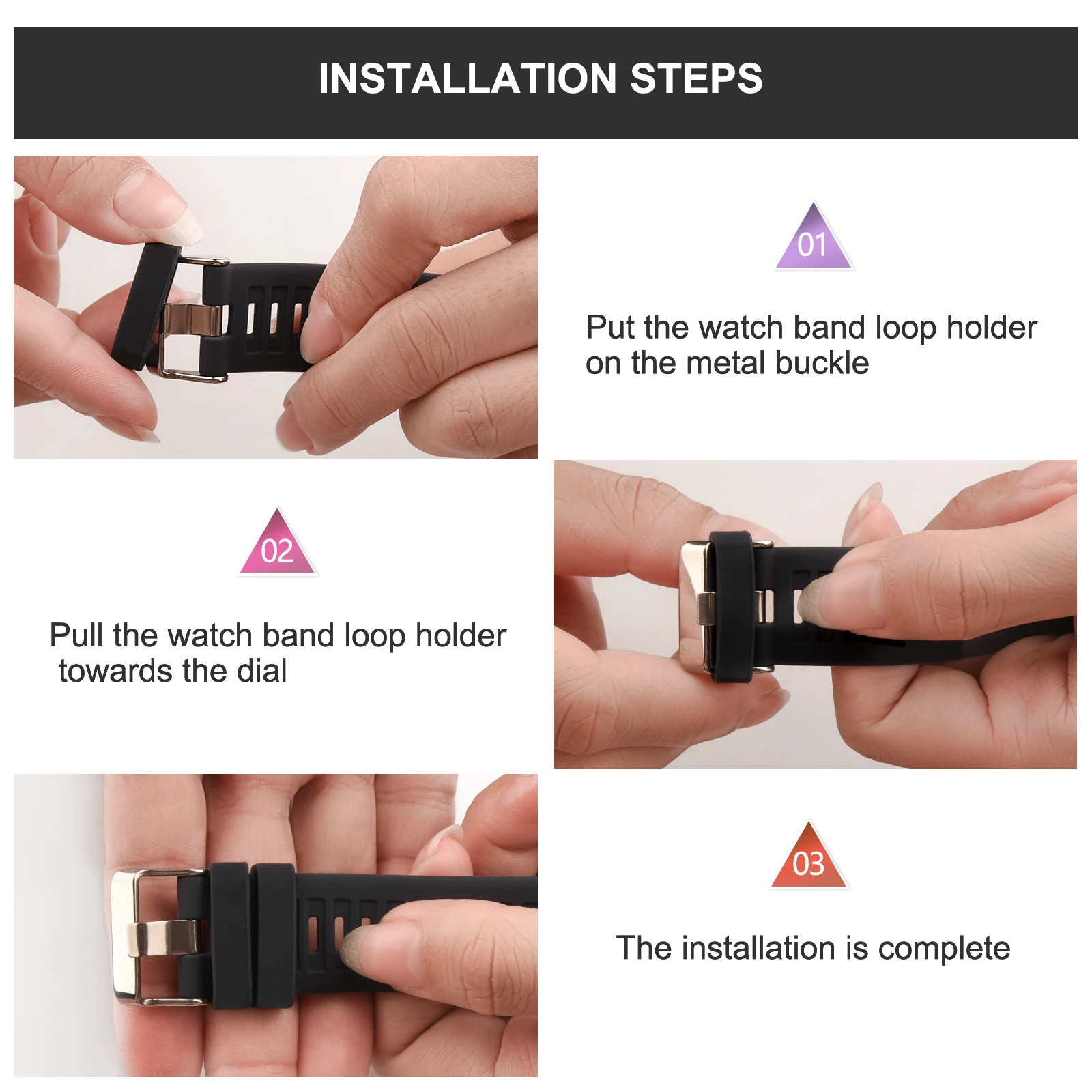 10pcs/5pcs/4pcs Black White Wa - Silicone Watch Band 22Mm recensione e prezzo
