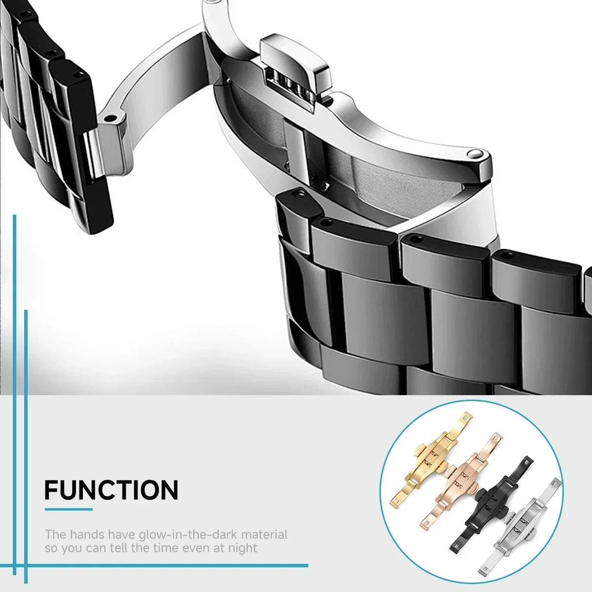 Stainless Steel Butterfly Depl - Butterfly Clasp Deployant recensione e prezzo