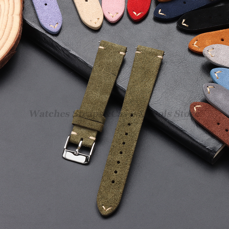 Vintage Genuine Suede Leather  - Suede Strap Watch recensione e prezzo