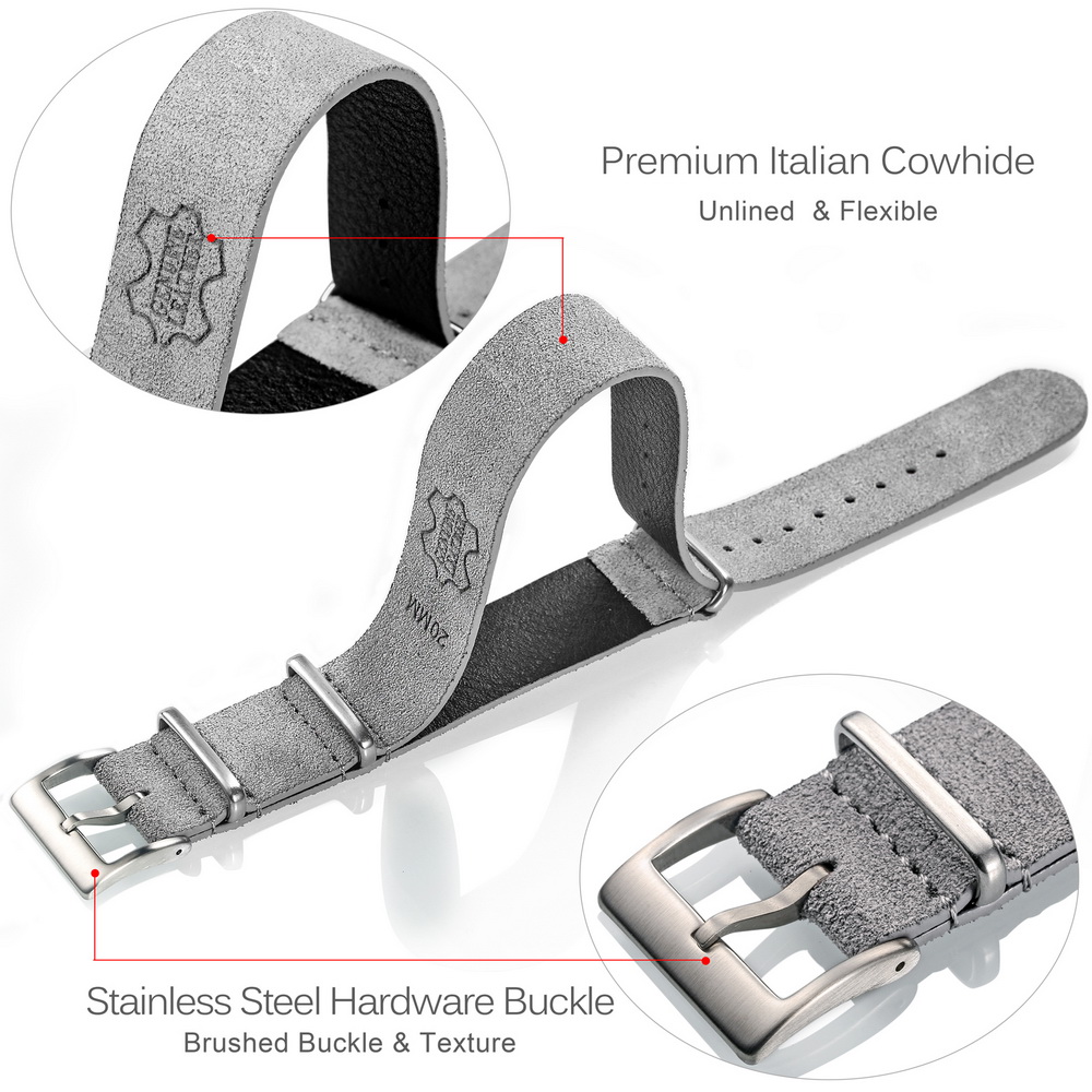 HEMSUT Genuine Leather Watch B - Suede Strap Watch recensione e prezzo