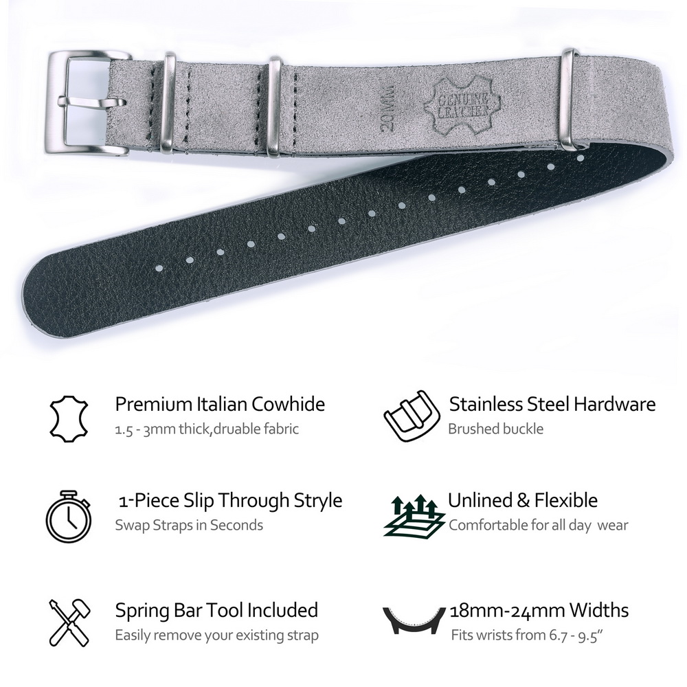 HEMSUT Genuine Leather Watch B - Suede Strap Watch recensione e prezzo