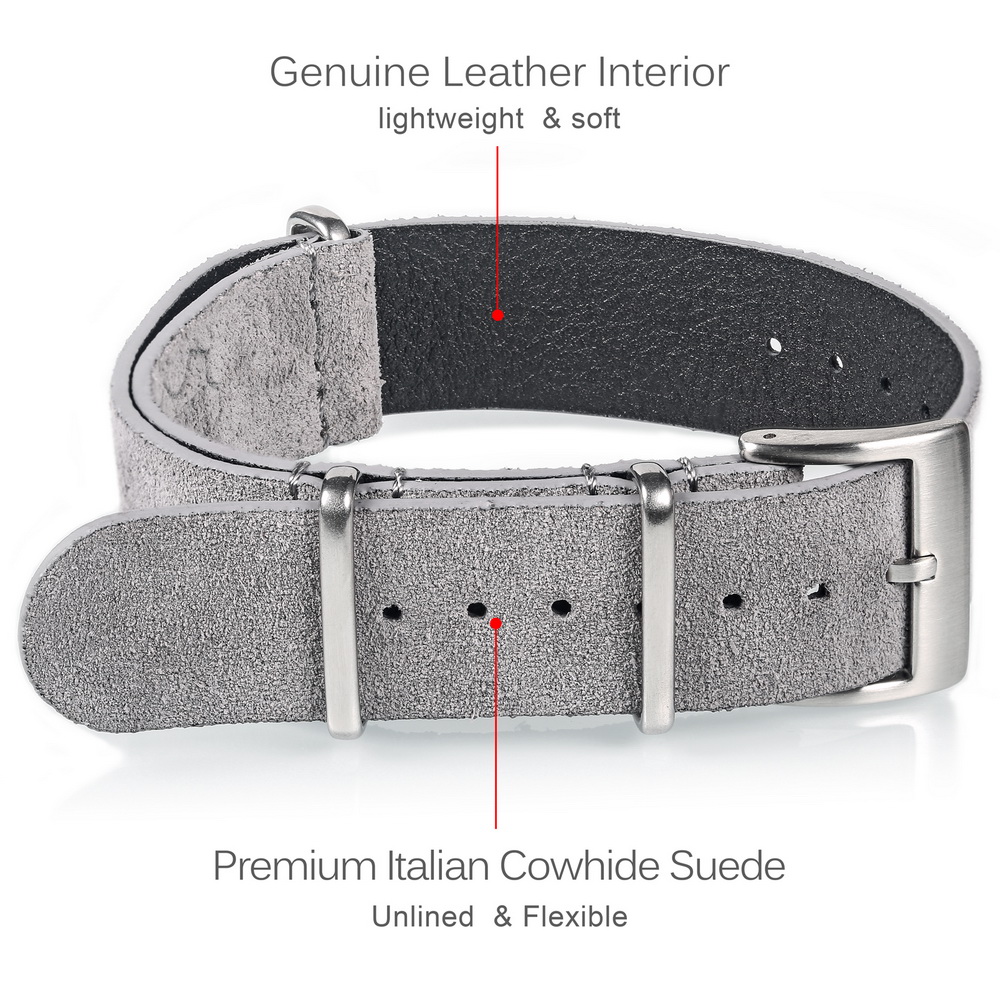 HEMSUT Genuine Leather Watch B - Suede Strap Watch recensione e prezzo