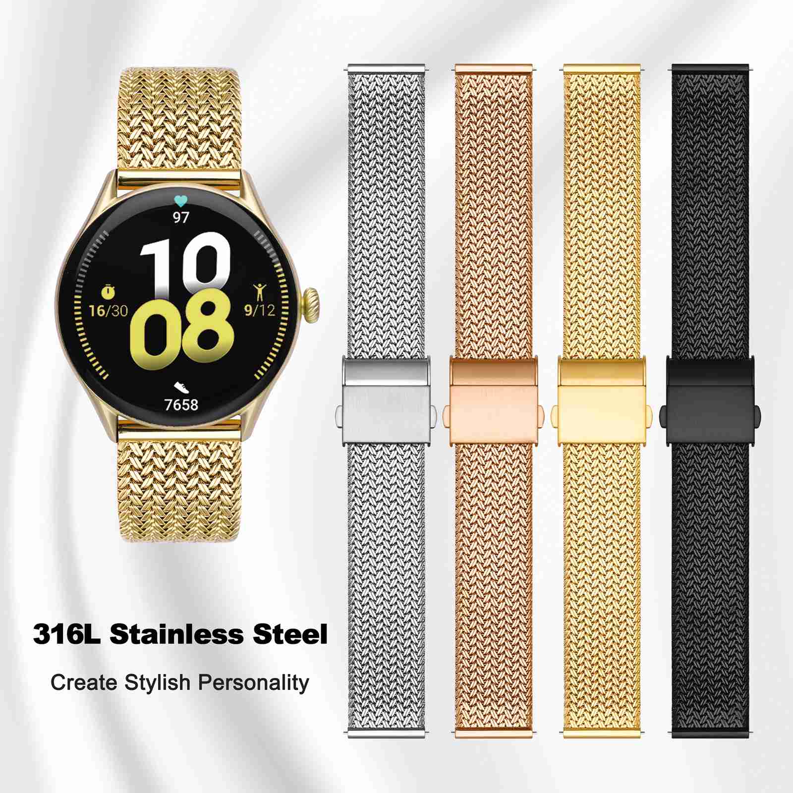 WOCCI Metal Watch Bands 316L S - Mesh Strap Metal recensione e prezzo
